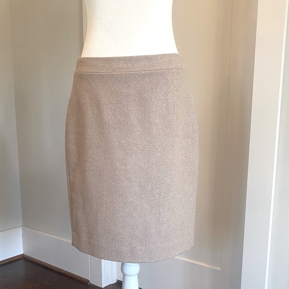 J.Crew lined tan pencil skirt-size 6